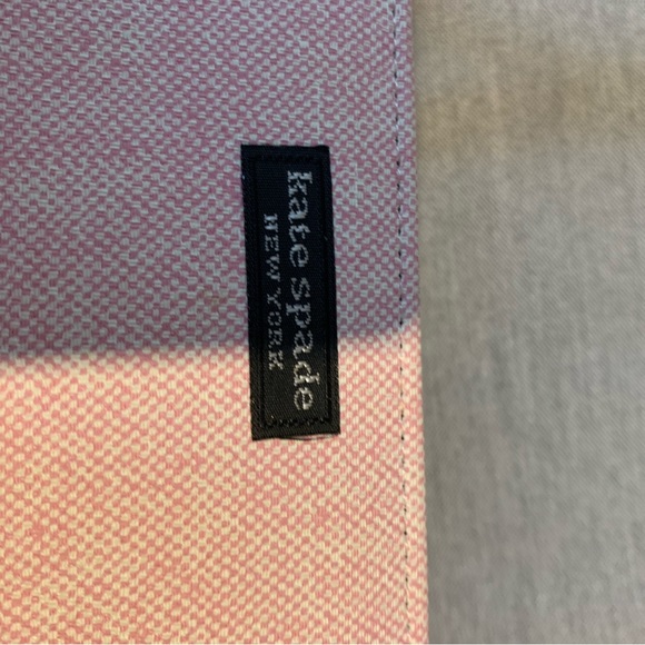 KATE SPADE PINK GREY HANDBAG MEDIUM SATCHEL PURSE FABRIC, CLASSIC STYLE - Picture 9 of 16